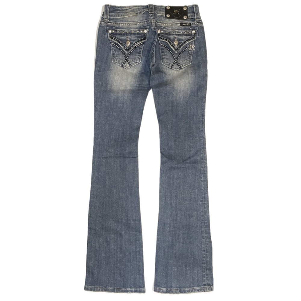 Miss Me Blue Embellished Flare Jeans
